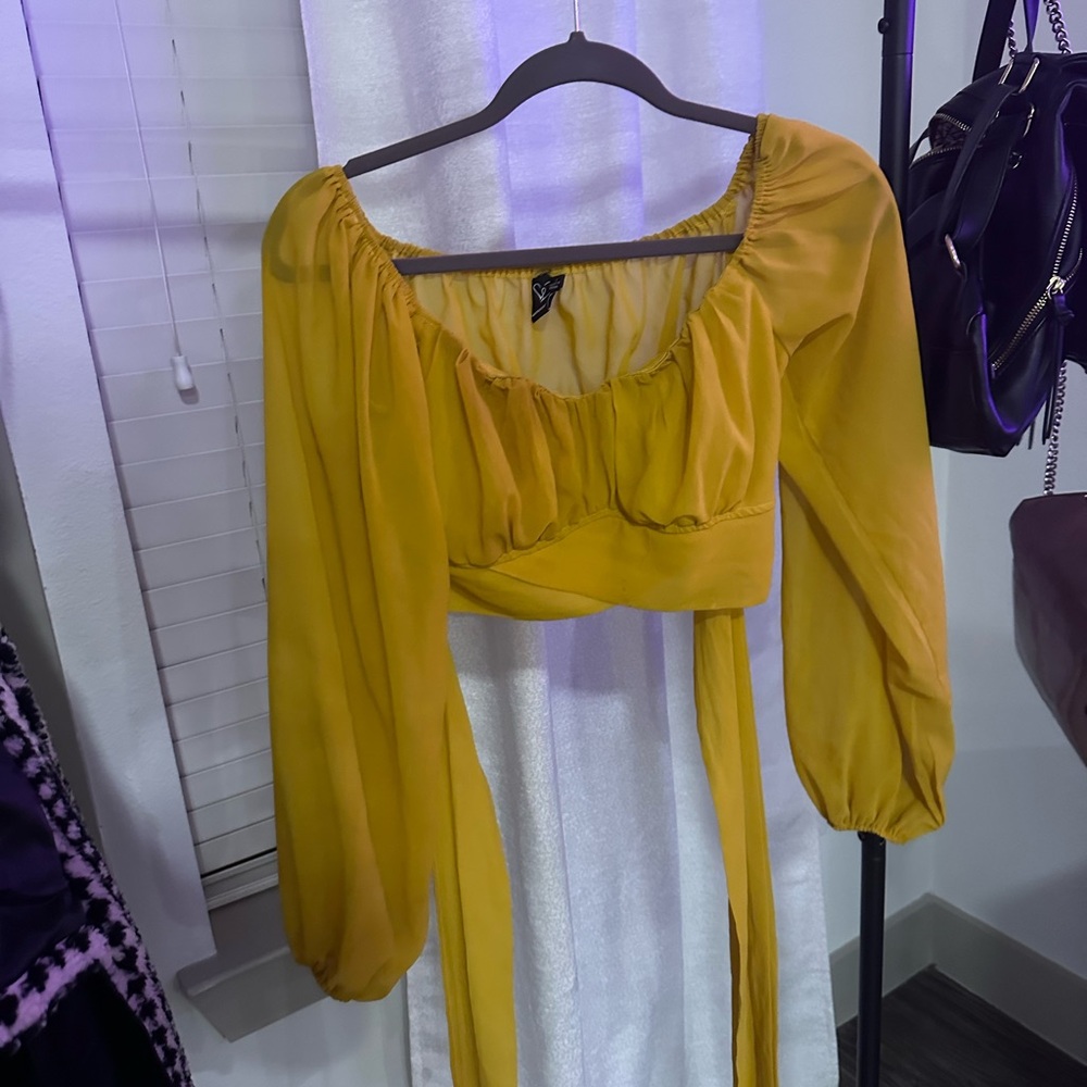 Windsor Golden Yellow Long Sleeve Blouse
